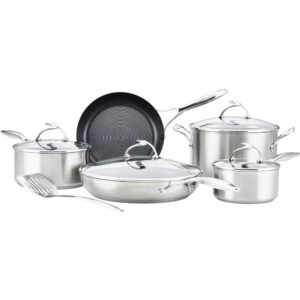 Circulon Steel Shield S Series Nonstick Stainless Steel Cookware Set of 5 with Slotted Turner