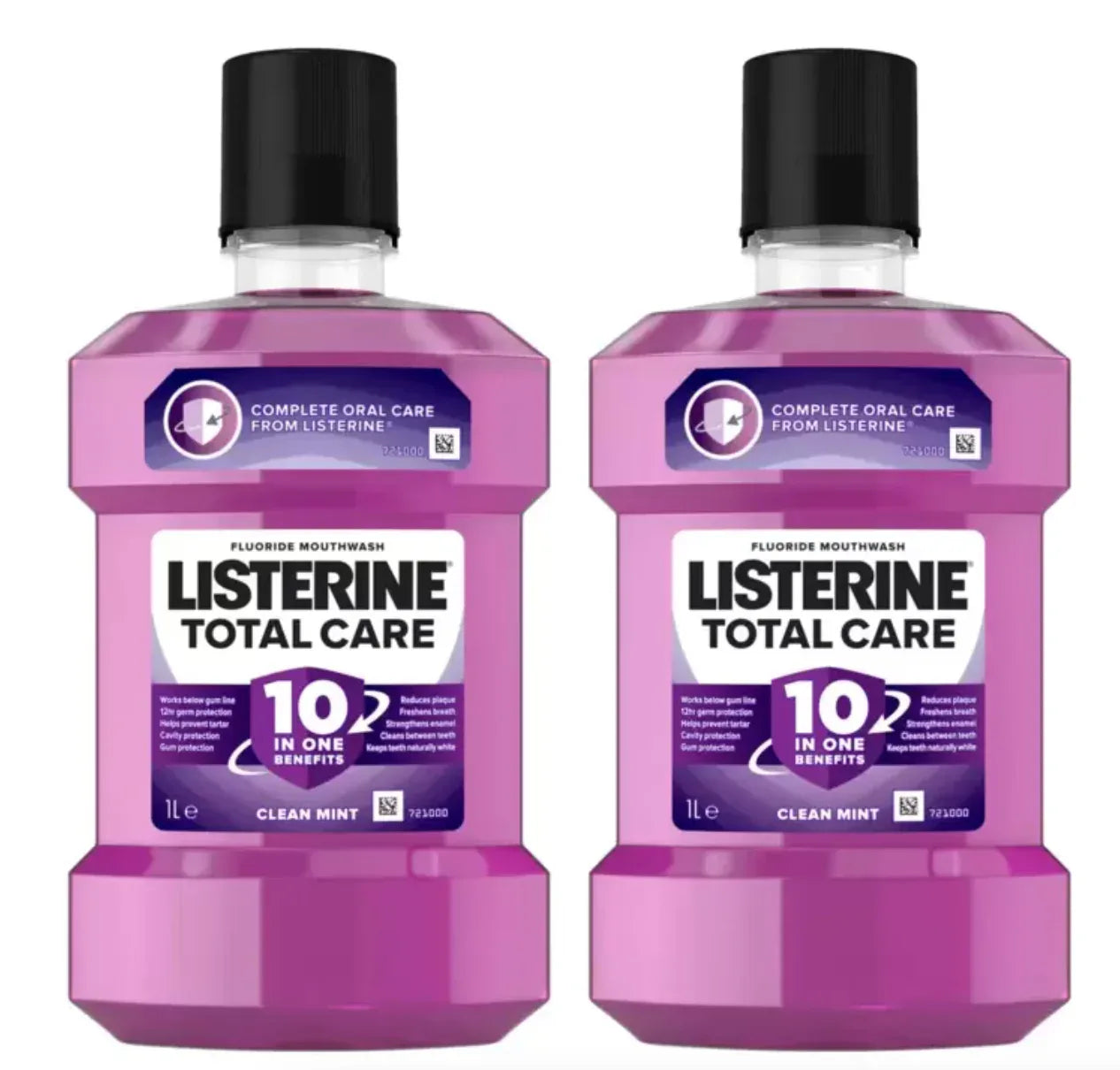Listerine Total Care 10-in-1 Mouthwash, 2 x 1L – Complete Oral Wellness in Every Rinse