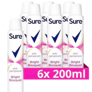 Sure Bright Bouquet Anti-Perspirant Deodorant, 6 x 200ml: Lasting Freshness in a Vibrant Bouquet